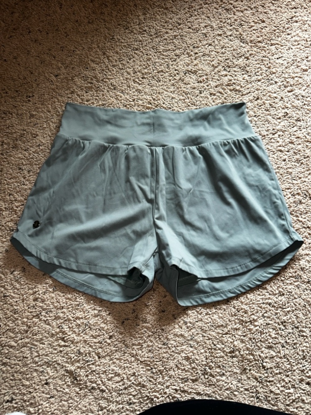 Women’s Athletic Shorts in Sage Green with Wide Waistband